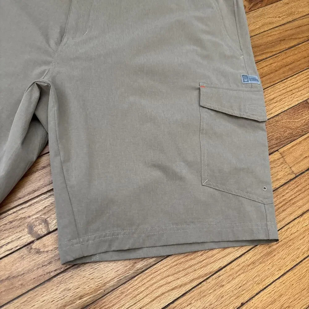 Free Country Mens‎ 42 Gorpcore Tan Khaki Taconic Rip Stop Cargo Hiking Shorts